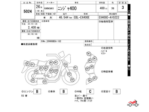 Мотоцикл KAWASAKI NINJA400 2015, Черный фото 11