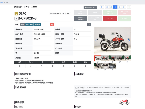 Мотоцикл HONDA NC 750X 2022, Красный фото 11