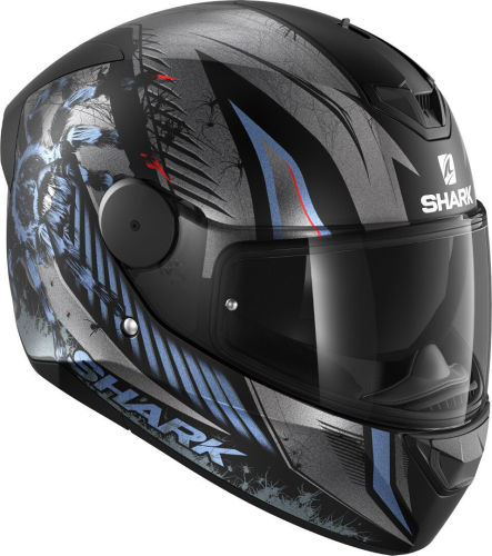 Шлем SHARK D-SKWAL 2 ATRAXX MAT Black/Grey/Blue фото 3