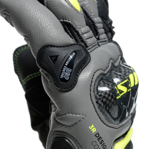 Перчатки кожаные Dainese CARBON 3 SHORT Black/Charcoal-Gray/Fluo-Yellow фото 7