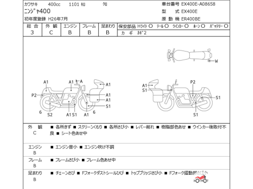 Мотоцикл KAWASAKI ER-4f (Ninja 400R) 2015, Черный фото 11