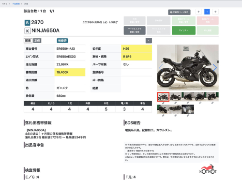 Мотоцикл KAWASAKI ER-6f (Ninja 650R) 2018, Черный фото 11