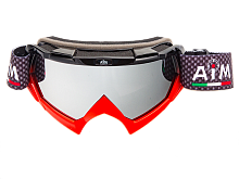 Очки кроссовые AiM (PRO) 157-500 Black-Red Glossy