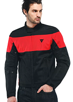 Куртка текстильная Dainese ELETTRICA AIR TEX JACKET Black/Black/Lava-Red