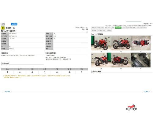 Мотоцикл KAWASAKI NINJA1000 2017, Красный фото 11