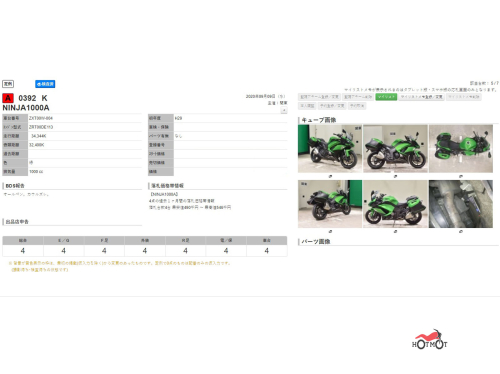 Мотоцикл KAWASAKI Z 1000SX 2017, Зеленый фото 11