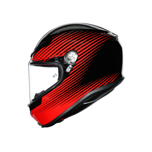 Шлем AGV K-6 MULTI Rush Black/Red фото 4