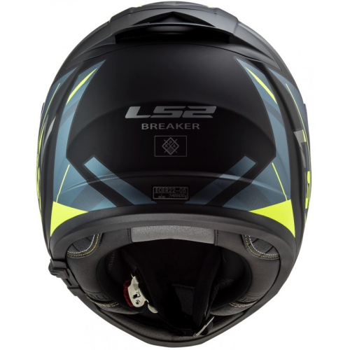 Шлем LS2 FF390 Breaker Beta (серо-голубо-желтый матовый) фото 4