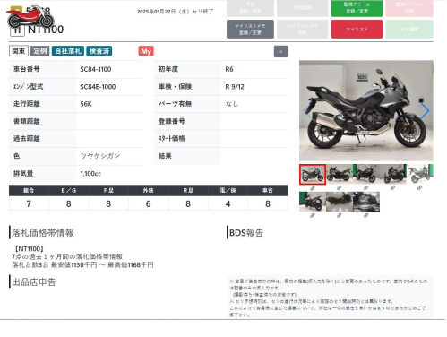 Мотоцикл HONDA NT1100 2024, ЧЕРНЫЙ фото 8