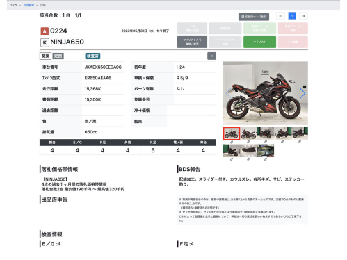 Мотоцикл KAWASAKI ER-6f (Ninja 650R) 2013, Черный фото 13
