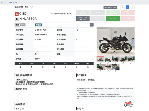 Мотоцикл KAWASAKI ER-6f (Ninja 650R) 2020, Черный фото 13