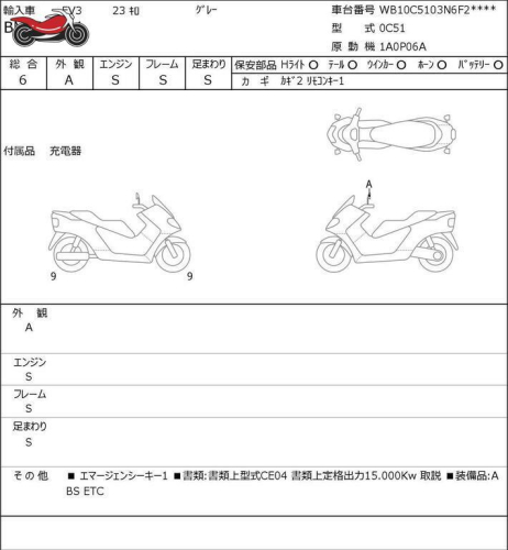 Скутер BMW CE 04 2022, СЕРЫЙ фото 6