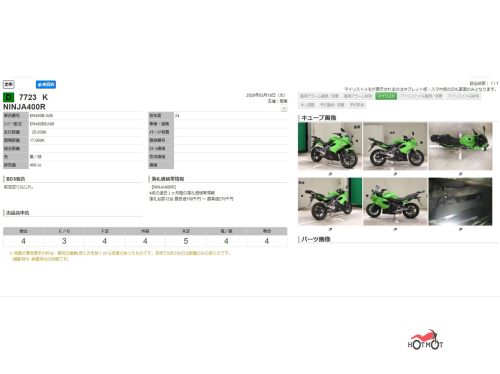 Мотоцикл KAWASAKI ER-4f (Ninja 400R) 2013, Зеленый фото 11