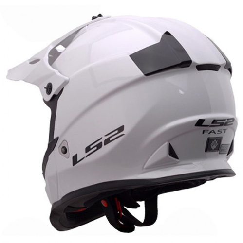 Шлем LS2 MX437 Fast Solid White фото 7