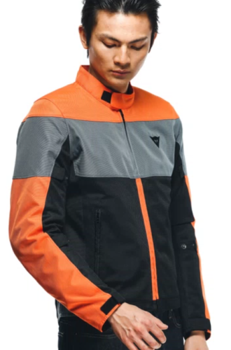 Куртка текстильная Dainese ELETTRICA AIR TEX JACKET Black/Flame-Orange/Charcoal-Gray фото 2