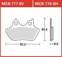 Тoрмозные колодки MCB777SV