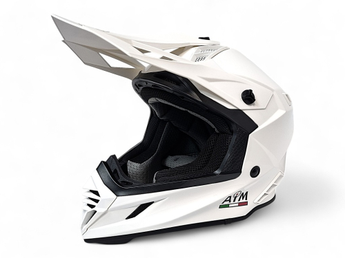 Шлем AiM RH855(Fiber Glass) White Glossy