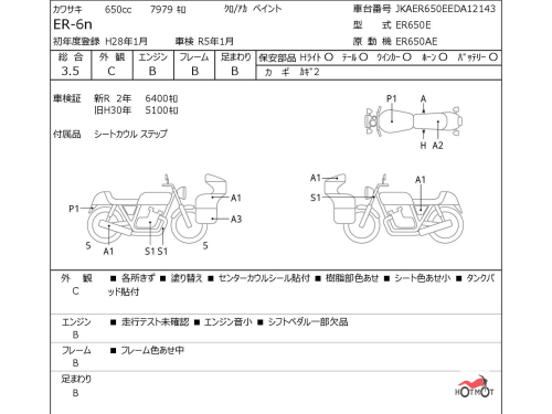 Мотоцикл KAWASAKI ER-6n 2015, Красный фото 6