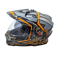  Шлем кроссовый AiM JK802S Orange/Grey/Black