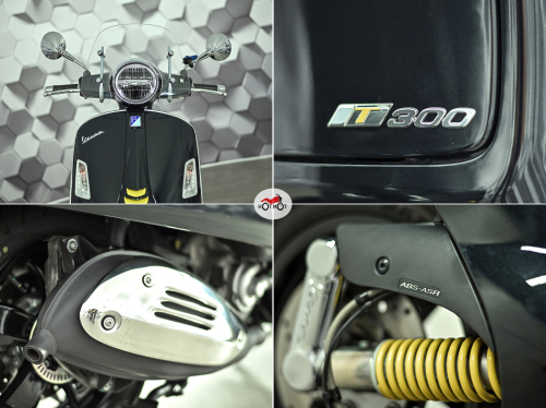 Скутер VESPA GTS Super 300 2022, черный фото 10