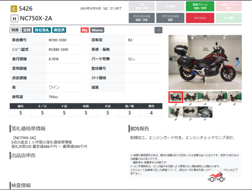 Мотоцикл HONDA NC 750X 2020, Красный фото 16