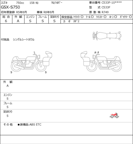 Мотоцикл SUZUKI GSX-S 750 2023, Черный фото 6