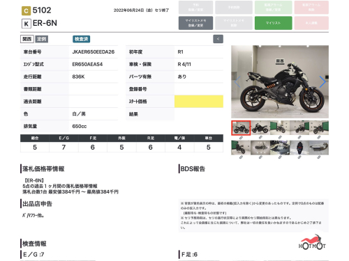 Мотоцикл KAWASAKI ER-6n 2019, Черный фото 11