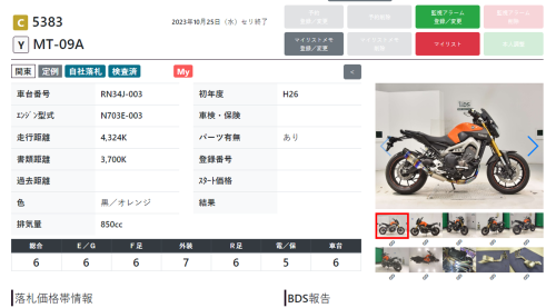 Мотоцикл YAMAHA MT-09 (FZ-09) 2014, Оранжевый фото 11