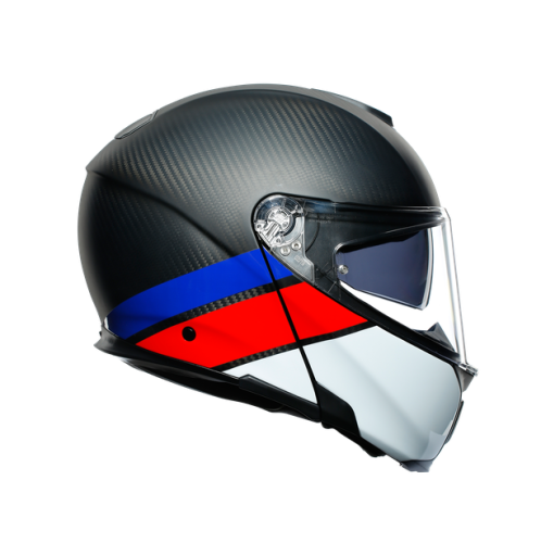 Шлем AGV SPORTMODULAR MULTI Layer Carbon/Red/Blue фото 4