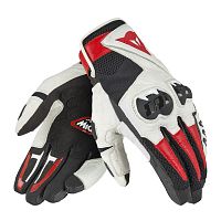 Перчатки комбинированные Dainese MIG C2 UNISEX Black/White/Lava-Red
