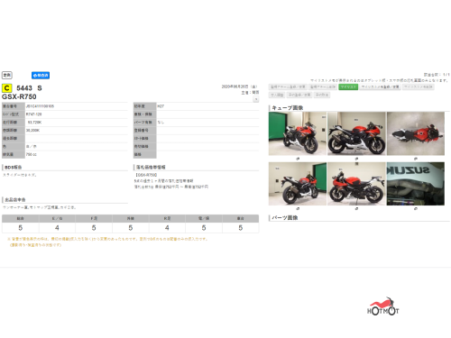 Мотоцикл SUZUKI GSX-R 750 2015, Красный фото 14