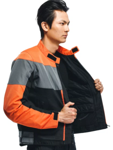 Куртка текстильная Dainese ELETTRICA AIR TEX JACKET Black/Flame-Orange/Charcoal-Gray фото 3