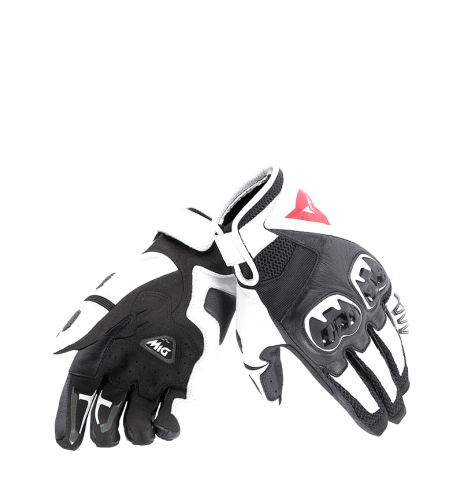 Перчатки комбинированные Dainese MIG C2 UNISEX Black/White/Black фото 2