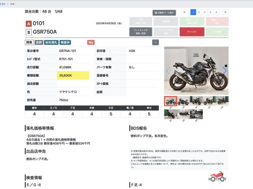 Мотоцикл SUZUKI GSR 750 2015, Черный фото 11
