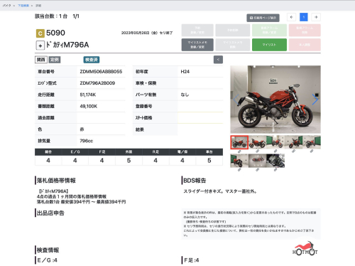 Мотоцикл DUCATI Monster 796 2012, Красный фото 8
