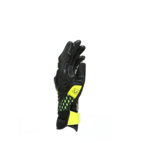 Перчатки кожаные Dainese CARBON 3 SHORT Black/Charcoal-Gray/Fluo-Yellow фото 3