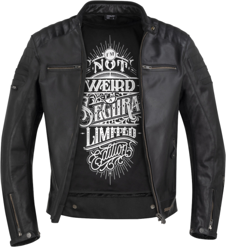 Куртка кожаная Segura STRIPE BLACK EDITION Black фото 2