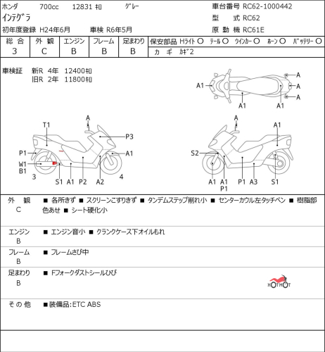 Скутер HONDA INTEGRA  2012, Черный фото 11