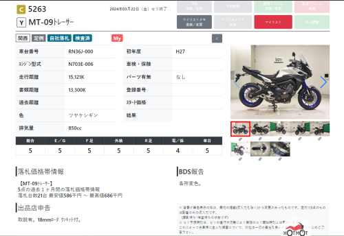 Мотоцикл YAMAHA MT-09 Tracer (FJ-09) 2015, Серый фото 14