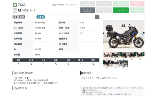 Мотоцикл YAMAHA MT-09 Tracer (FJ-09) 2015, СИНИЙ фото 7