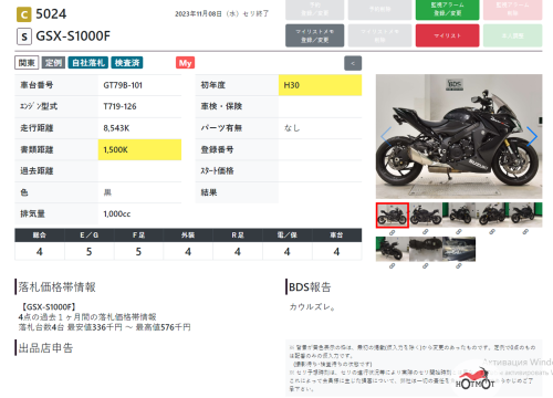 Мотоцикл SUZUKI GSX-S 1000 F 2018, Черный фото 12