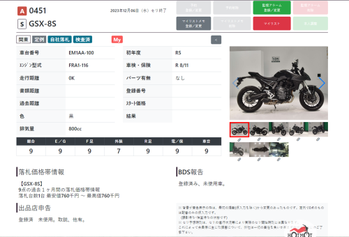 Мотоцикл SUZUKI GSX-8S 2023, Черный фото 11
