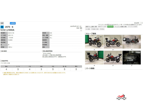 Мотоцикл SUZUKI V-Strom DL 1000 2015, Красный фото 13