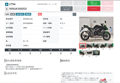 Мотоцикл KAWASAKI Z 1000SX 2023, Черный фото 11