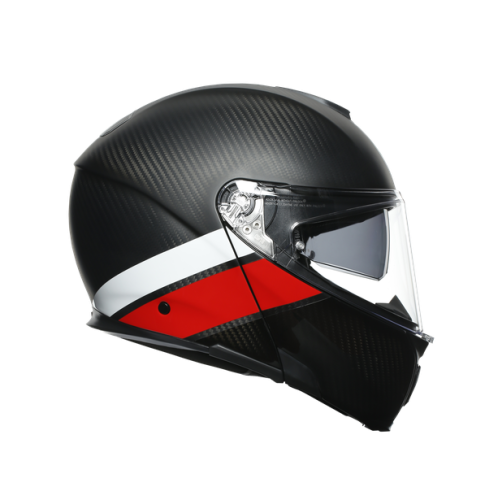 Шлем AGV SPORTMODULAR MULTI Layer Carbon/Red/White фото 3