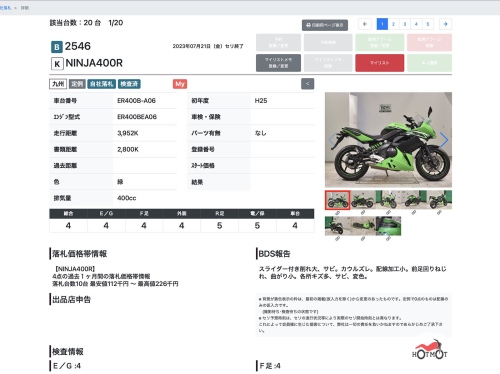 Мотоцикл KAWASAKI Ninja 400 2013, Зеленый фото 11