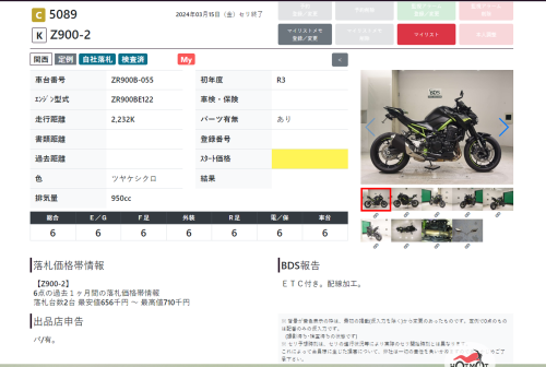 Мотоцикл KAWASAKI Z 900 2021, Черный фото 18