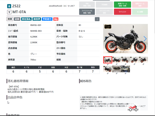 Мотоцикл YAMAHA MT-07 (FZ-07) 2019, СЕРЫЙ фото 14