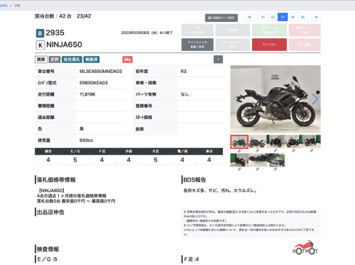 Мотоцикл KAWASAKI ER-6f (Ninja 650R) 2020, Черный фото 11