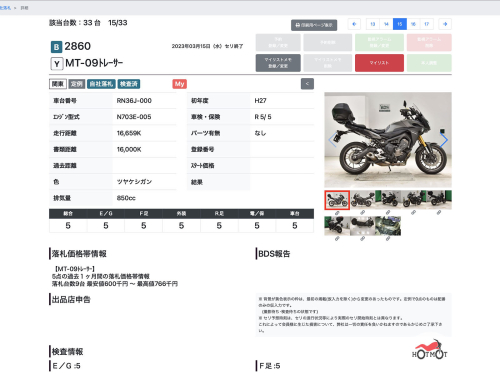 Мотоцикл YAMAHA MT-09 Tracer (FJ-09) 2015, Черный фото 13